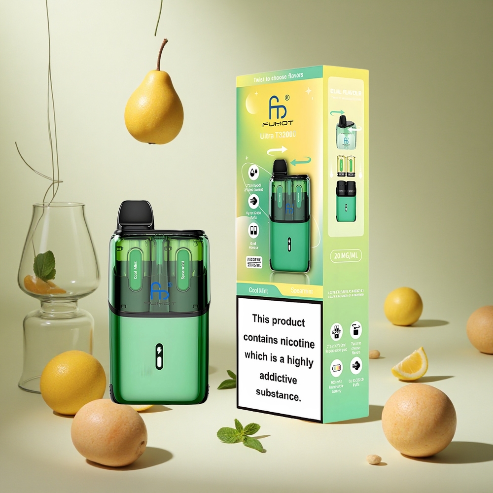 Cool Mint Spearmint Fumot Ultra T32000 Disposable Vape 32000 Puffs wholesale vapes Ireland Mesh Coil