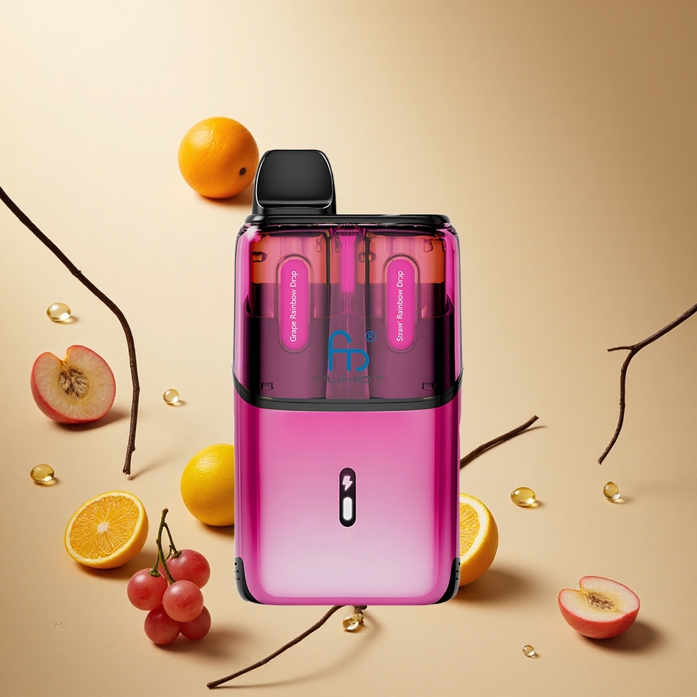 Grape Rainbow Straw Rainbow Drops Fumot Ultra T32000 32000 Puffs wholesale vapes Ireland Advanced Mesh Coil