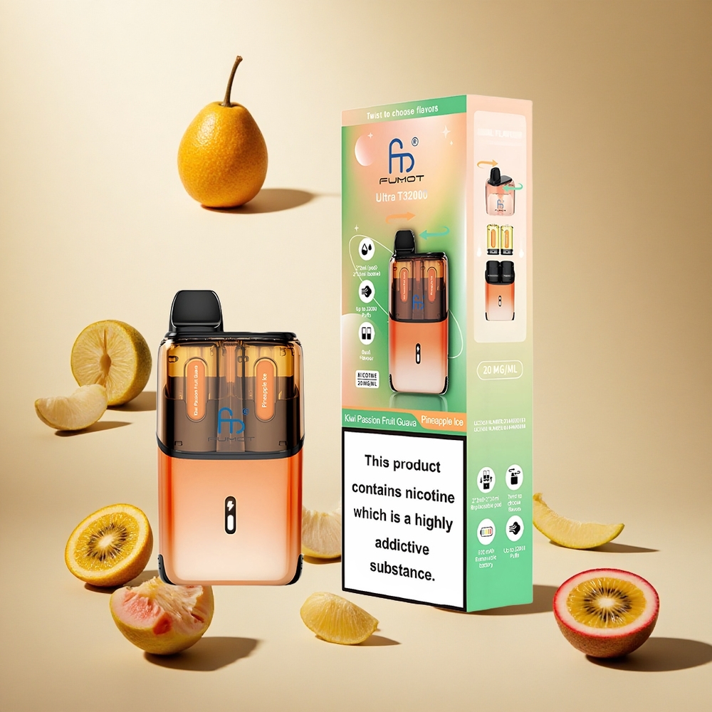 Kiwi Passion Fruit Guava - Pineapple Ice Fumot Ultra T32000 32000 Puffs wholesale vapes Ireland Advanced Mesh Coil