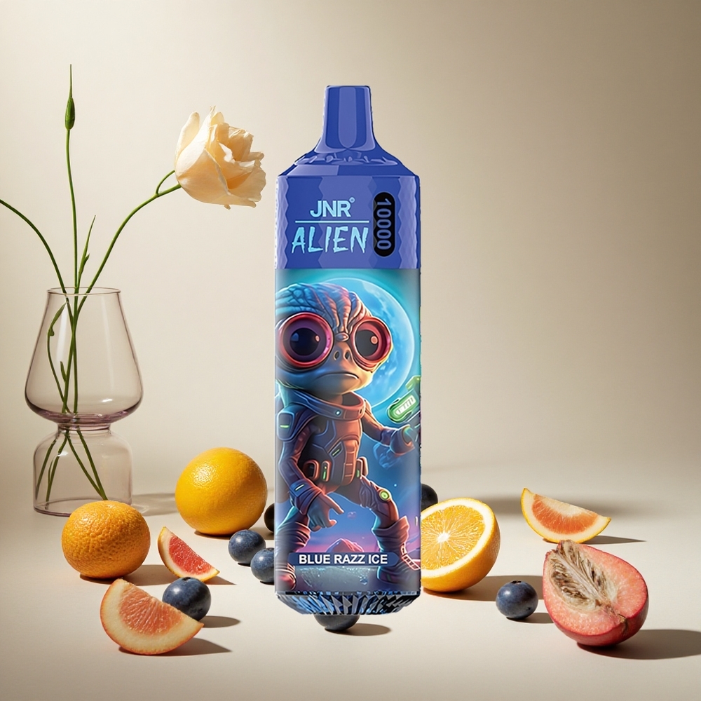 Blue Razz Ice JNR Alien 10000 Puffs wholesale vapes Ireland with LED Lights & Type-C Quick Charge