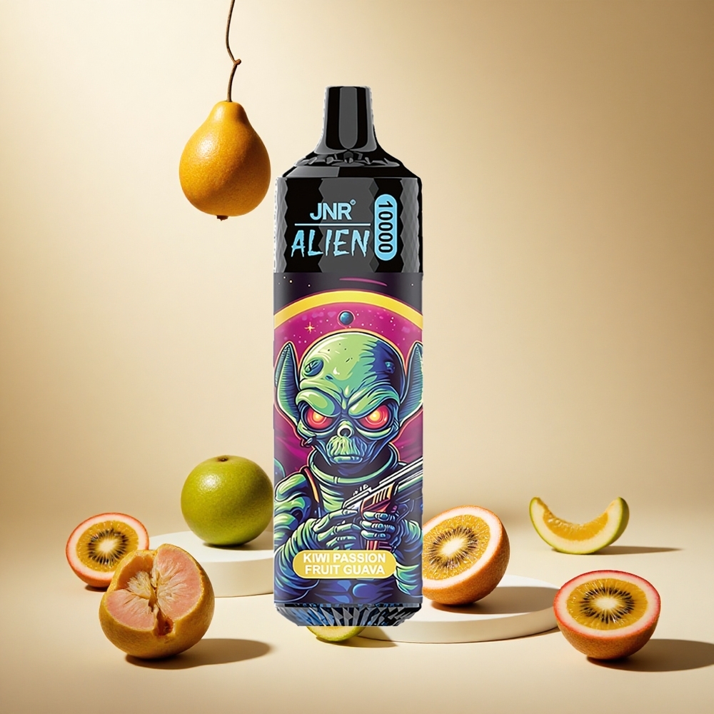Kiwi Passion Fruit Guava JNR Alien 10000 Puffs wholesale vapes Ireland with Type-C Quick Charge & RGB LED