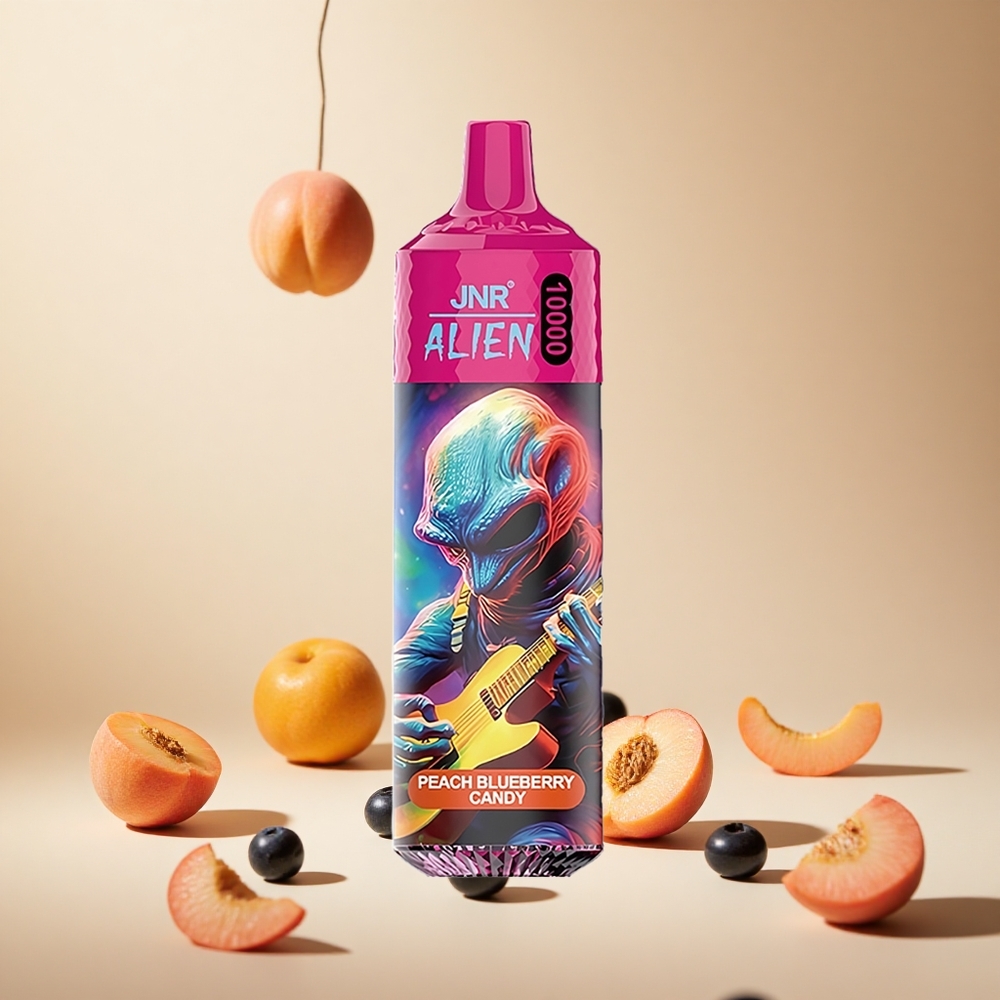 Peach Blueberry Candy JNR Alien 10000 Puffs wholesale vapes Ireland with RGB Lights & Type-C