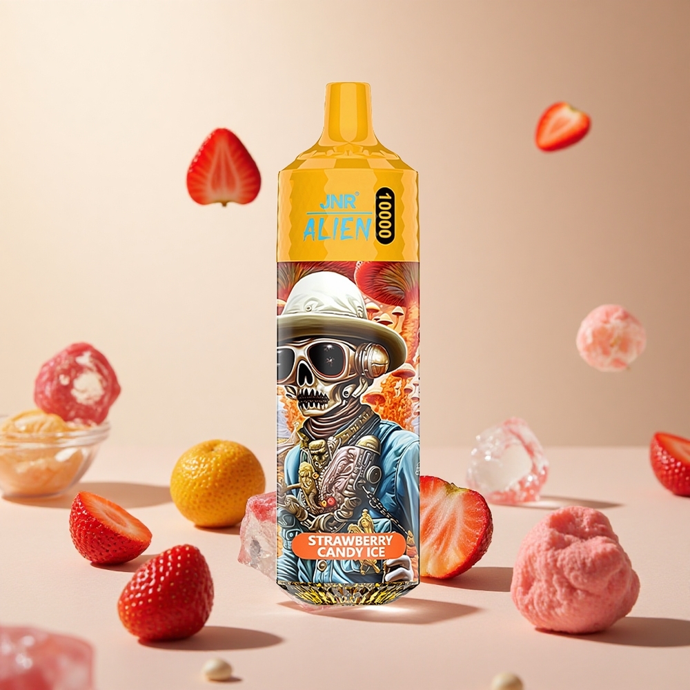Strawberry Candy Ice JNR Alien 10000 Puffs wholesale vapes Ireland Type-C Quick Charge