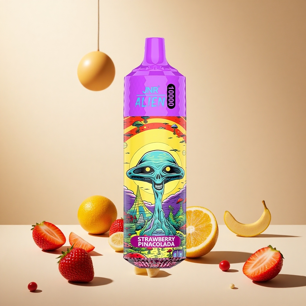 Strawberry Pina Colada JNR Alien 10000 Puffs Wholesale Vapes Ireland Type-C Quick Charge