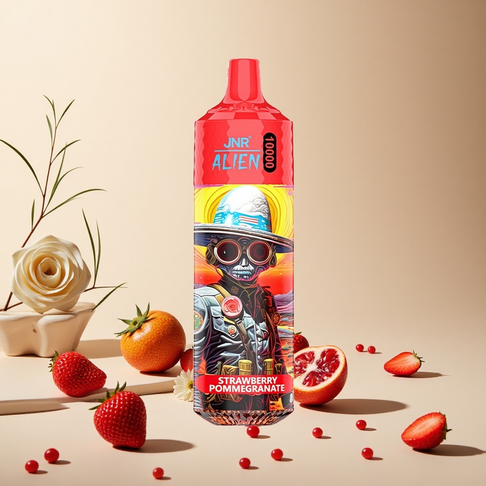 Strawberry Pomegranate JNR Alien 10000 Puffs wholesale vapes Ireland Type-C Quick Charge RGB LED