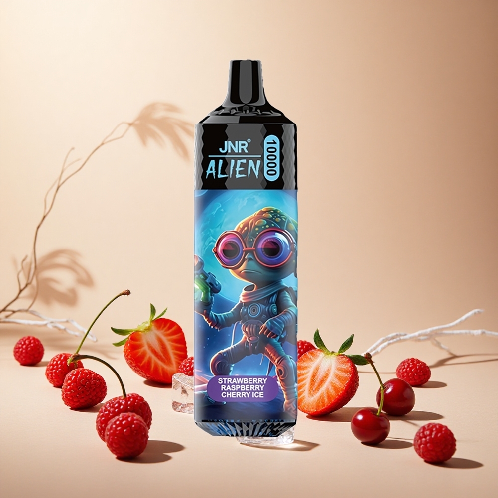 Strawberry Raspberry Cherry Ice JNR Alien 10000 Puffs wholesale vapes Ireland 850mAh Type-C RGB