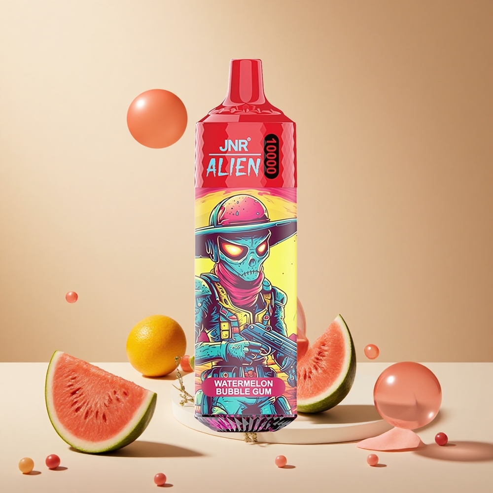 Watermelon Bubble Gum JNR Alien 10000 Puffs wholesale vapes Ireland 850mAh Battery Type-C