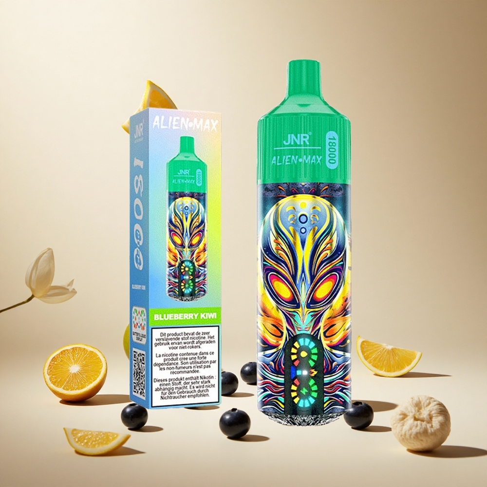 Blueberry Kiwi JNR Alien Max 18000 Puffs wholesale vapes Ireland with Smart LED Display