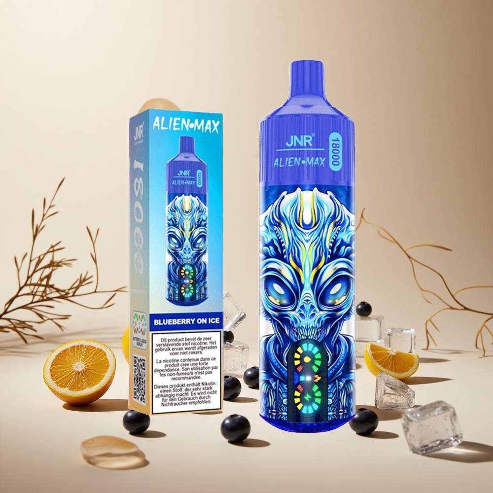 Blueberry On Ice JNR Alien Max 18000 Puffs wholesale vapes Ireland with Dual Mesh Coil