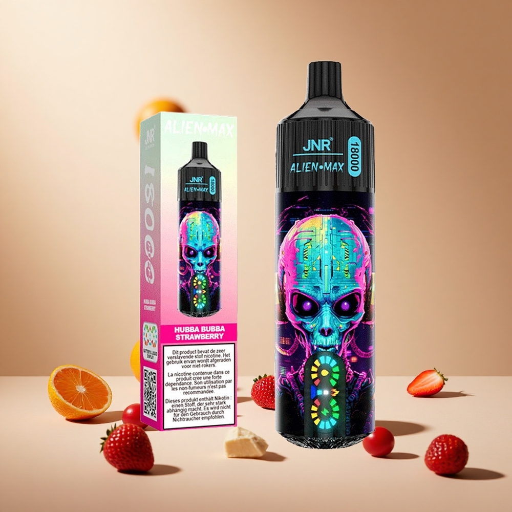 Hubba Bubba Strawberry JNR Alien Max 18000 Puffs wholesale vapes Ireland Dual Mesh Coil