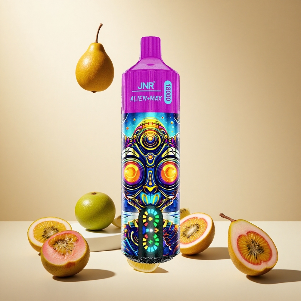 Kiwi Passion Fruit Guava JNR Alien Max 18000 Puffs Dual Mesh Coil wholesale vapes Ireland Type-C Quick Charge