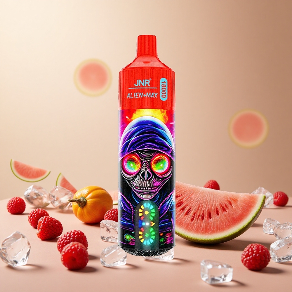 Raspberry Watermelon Ice JNR Alien Max 18000 Puffs Dual Mesh Coil wholesale vapes Ireland