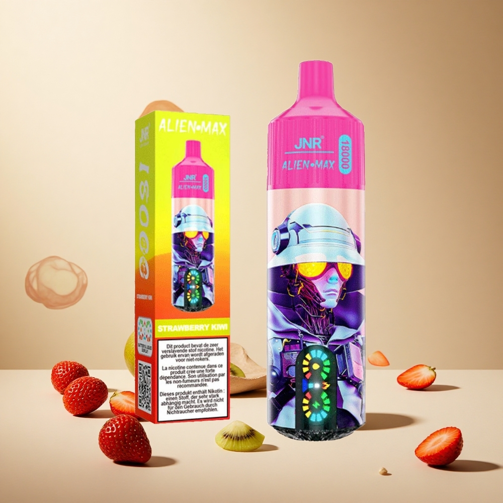 Strawberry Kiwi JNR Alien Max 18000 Puffs Dual Mesh Coil wholesale vapes Ireland
