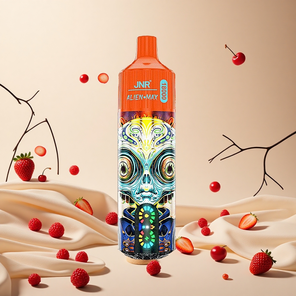 Strawberry Raspberry Cherry JNR Alien Max 18000 Puffs wholesale vapes Ireland Dual Mesh Coil