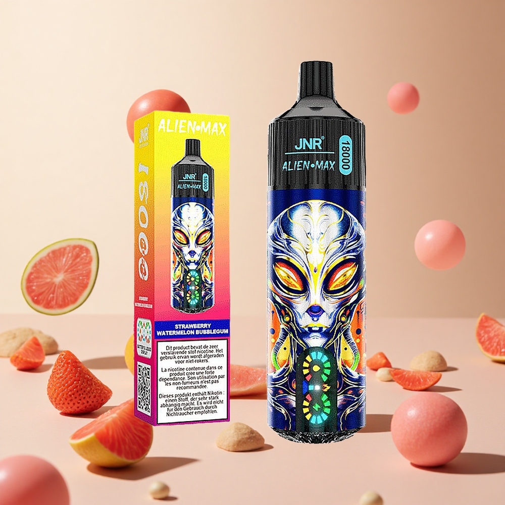 Strawberry Watermelon Bubblegum JNR Alien Max 18000 Puffs Dual Mesh Coil wholesale vapes Ireland