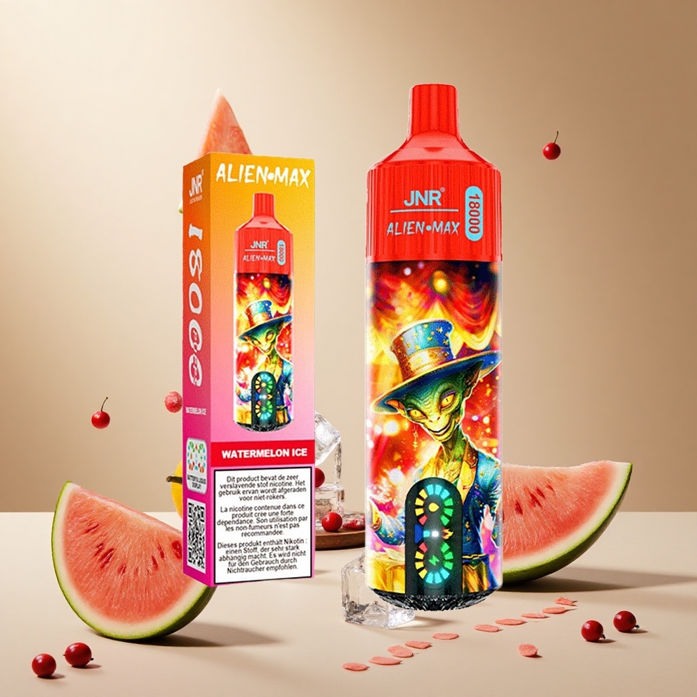 Watermelon Ice JNR Alien Max 18000 Puffs wholesale vapes Ireland with Dual Mesh Coil & 850mAh Battery