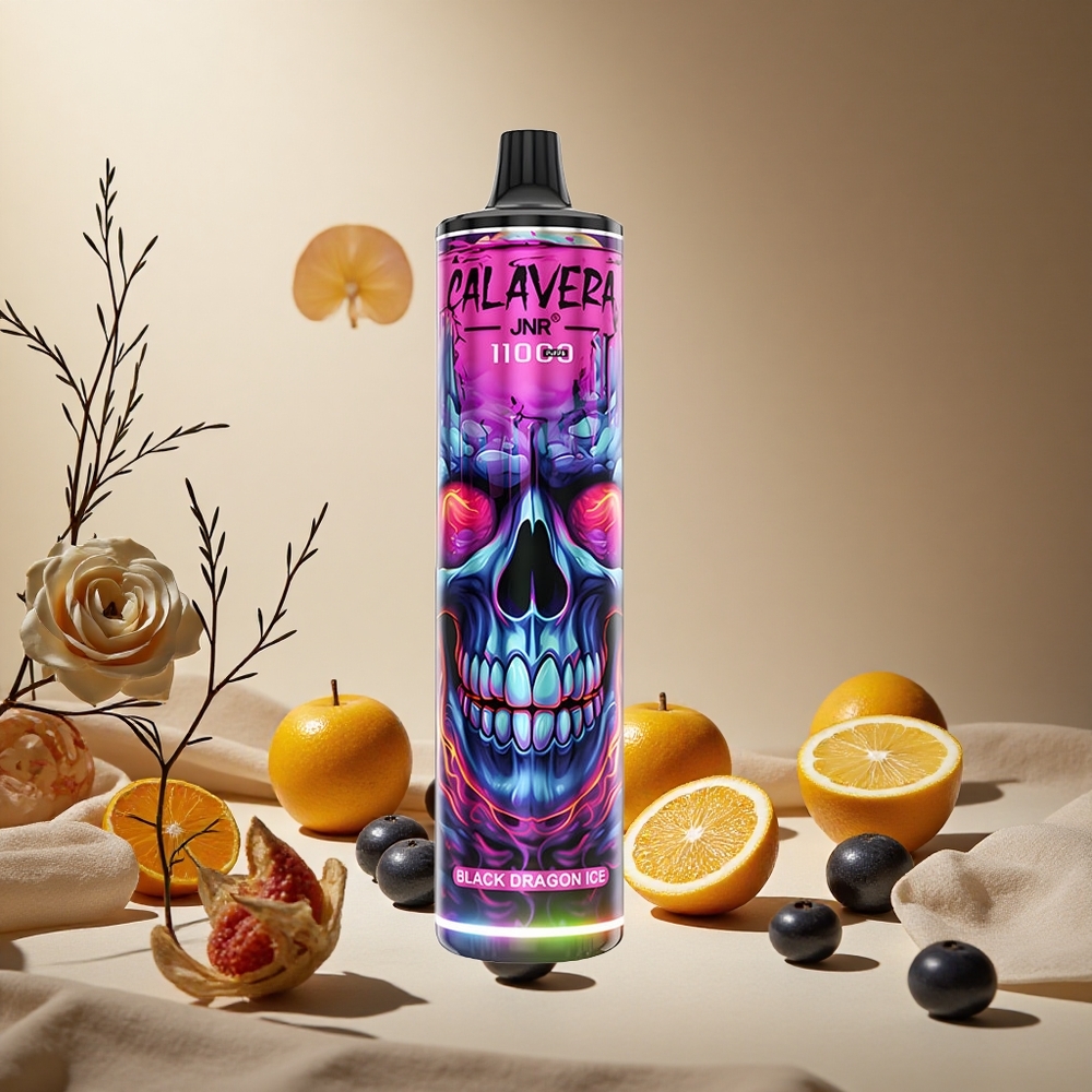 Black Dragon Ice JNR Calavera 11000 Puffs wholesale vapes Ireland Type-C Charging