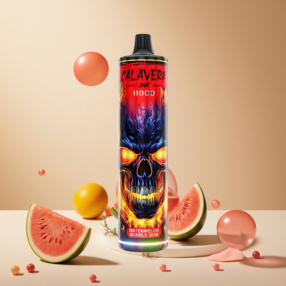 Watermelon Bubble Gum JNR Calavera 11000 Puffs wholesale vapes Ireland Type-C Charging