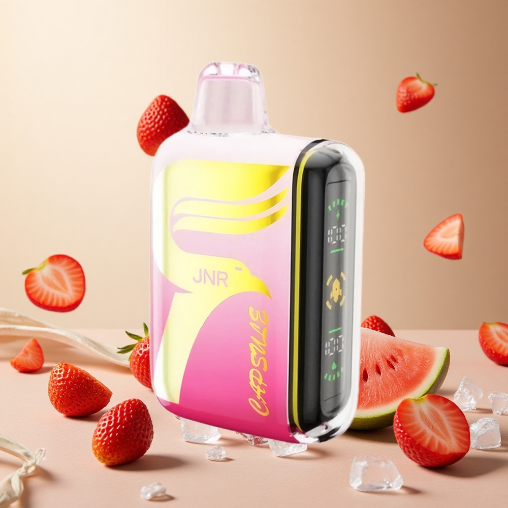 Strawberry Watermelon Ice JNR Capsule 15000 Puffs wholesale vapes Ireland Dual Mesh Coil