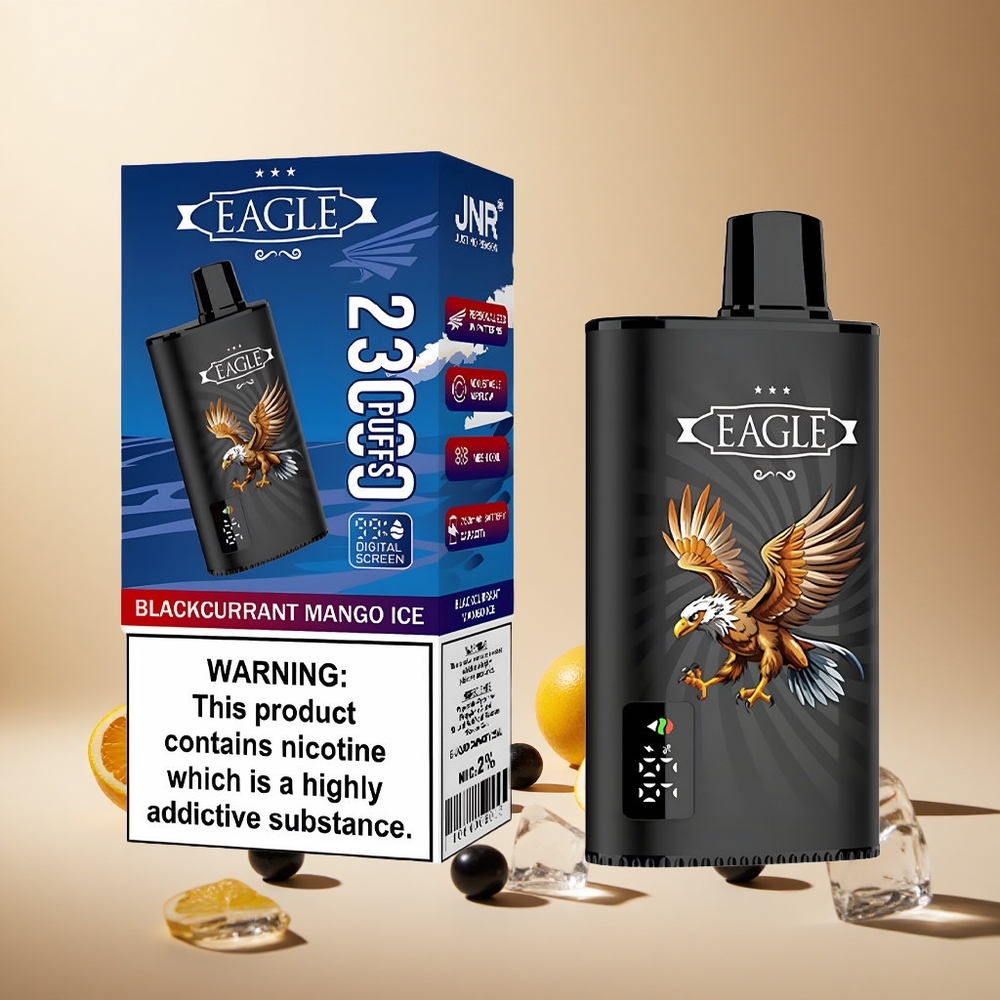 Blackcurrant Mango Ice JNR EAGLE Smart 23000 Puffs wholesale vapes Ireland Digital Screen Adjustable Airflow