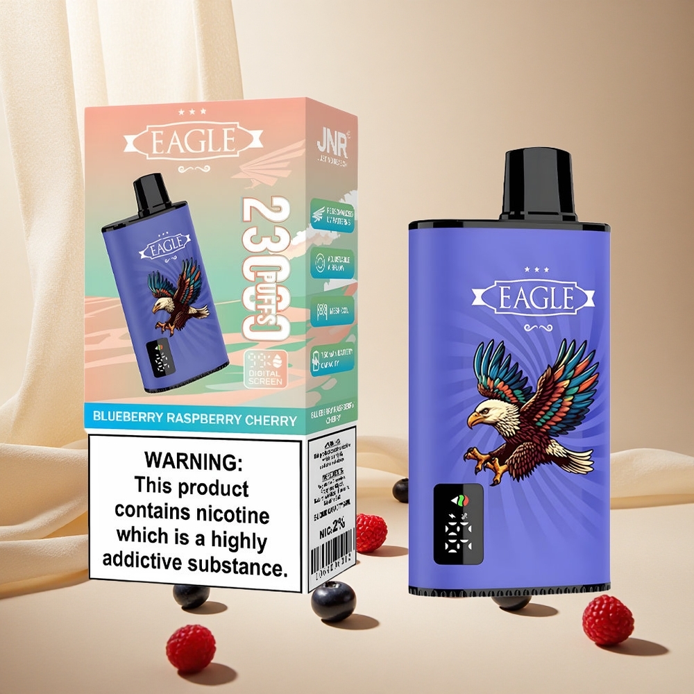 Blueberry Raspberry Cherry JNR EAGLE Smart 23000 Puffs Disposable Vape with Digital Screen wholesale vapes Ireland