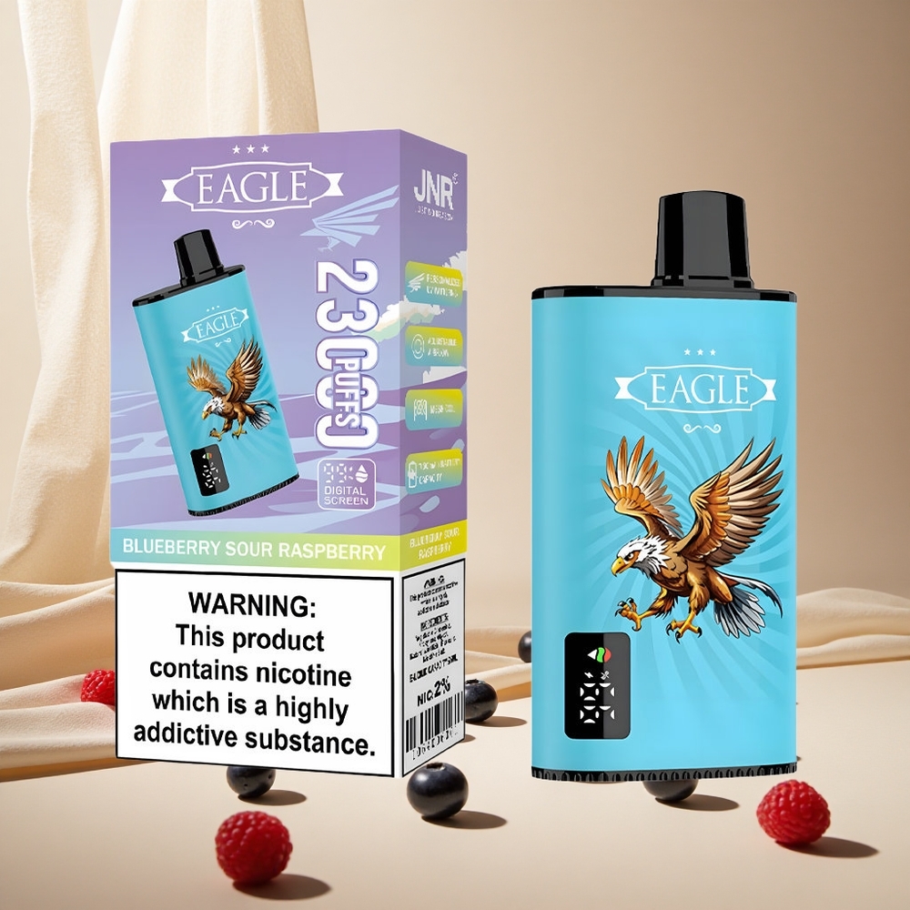 Blueberry Sour Raspberry JNR EAGLE Smart 23000 Puffs wholesale vapes Ireland Digital Screen Adjustable Airflow
