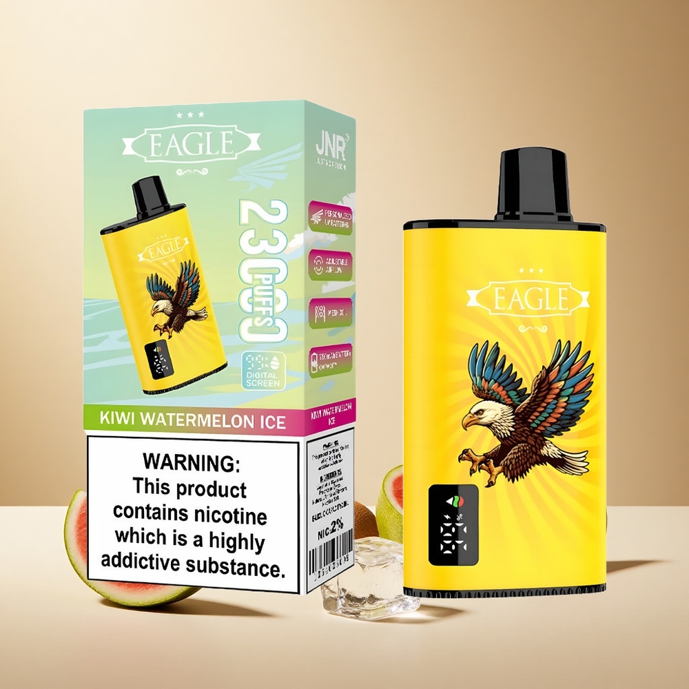 Kiwi Watermelon Ice JNR EAGLE Smart 23000 Puffs wholesale vapes Ireland with Digital Screen