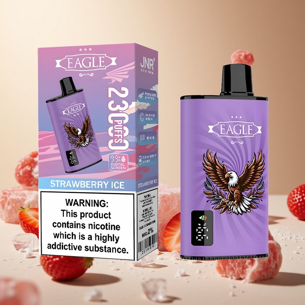 Strawberry Ice JNR EAGLE Smart 23000 Puffs Digital Screen wholesale vapes Ireland