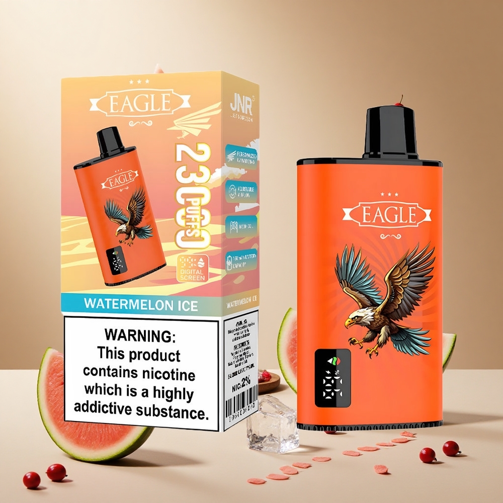Watermelon Ice JNR EAGLE Smart 23000 Puffs wholesale vapes Ireland with Digital Screen & Type-C Charging