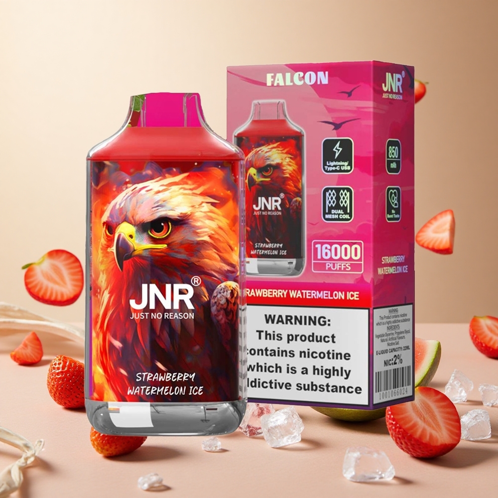 Strawberry Watermelon Ice JNR Falcon 16000 Puffs Dual Mesh Coil wholesale vapes Ireland