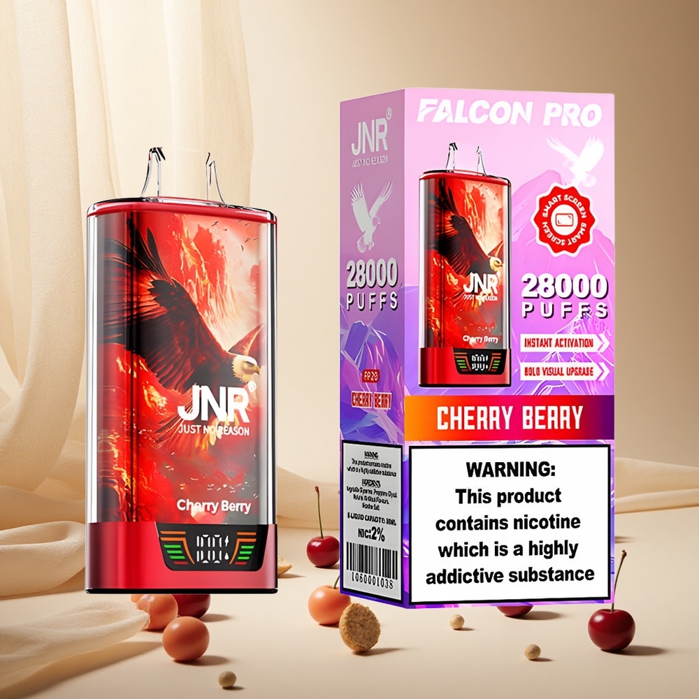 Cherry Berry JNR Falcon Pro 28000 Puffs wholesale vapes Ireland Dual Mesh Coil