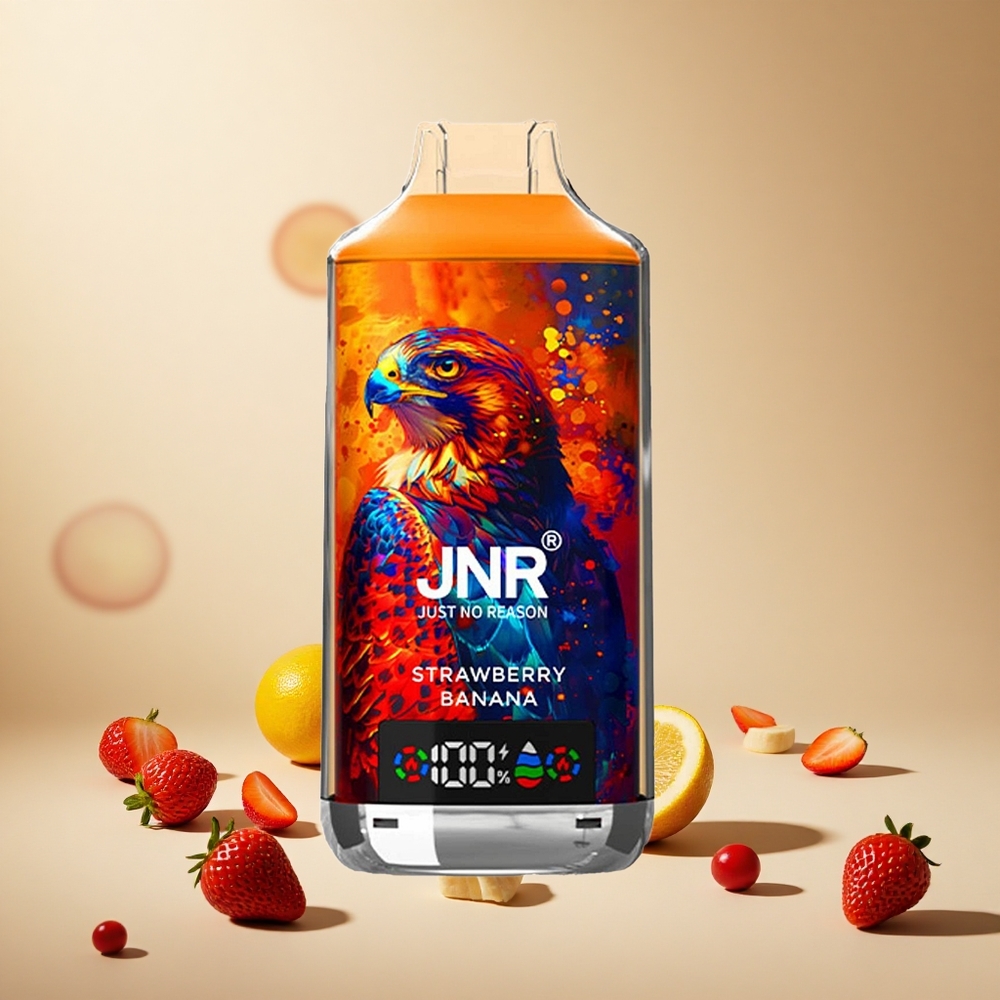 Strawberry Banana JNR Falcon X 18000 Puffs Dual Mesh Coil wholesale vapes Ireland