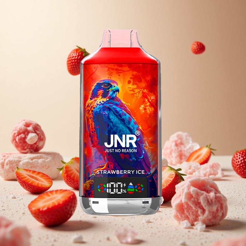 Strawberry Ice JNR Falcon X 18000 Puffs wholesale vapes Ireland Dual Mesh Coil