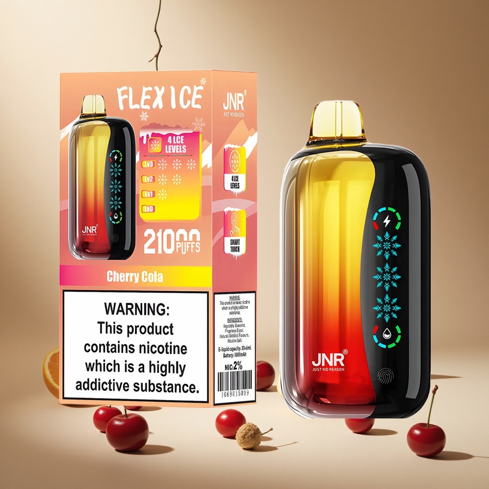 Cherry Cola JNR Flex Ice 21000 Puffs wholesale vapes Ireland Touch Screen Type-C