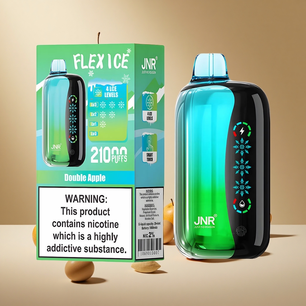 Double Apple JNR Flex Ice 21000 Puffs wholesale vapes Ireland Touch Screen Type-C