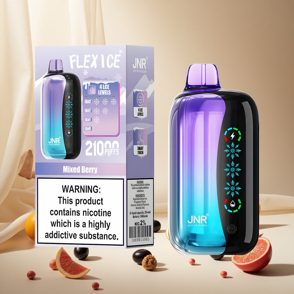 Mixed Berry JNR Flex Ice 21000 Puffs wholesale vapes Ireland Touch Screen