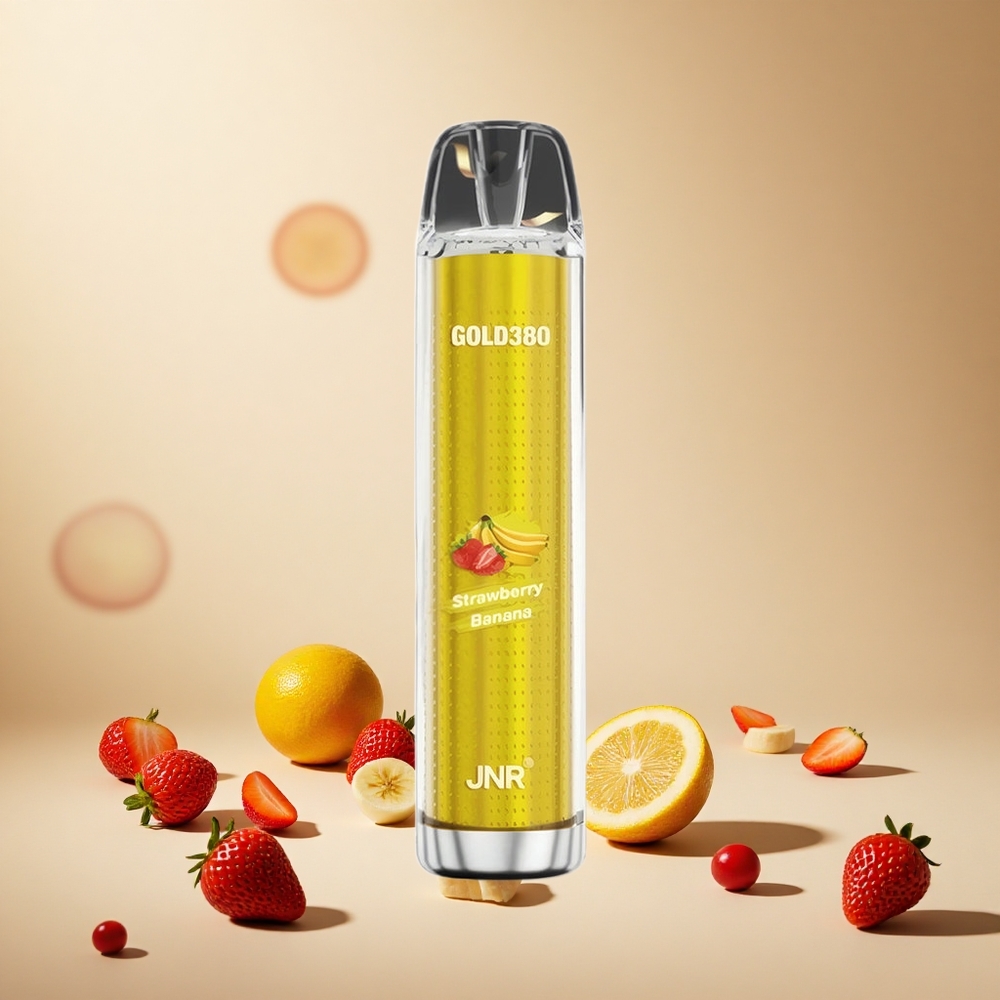 Strawberry Banana JNR Gold380 6000 Puffs wholesale vapes Ireland 13ml e-Liquid