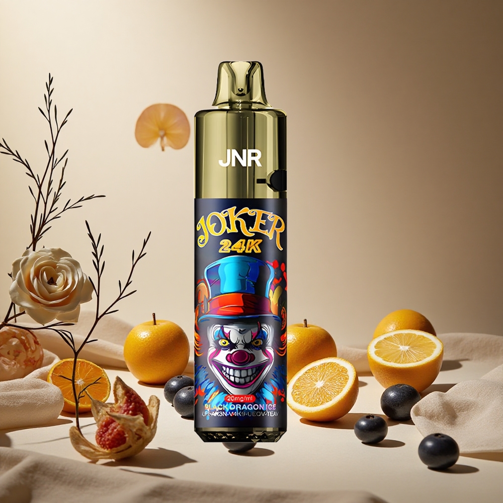 Black Dragon Ice JNR Joker 24K Puffs wholesale vapes Ireland Refillable Pod Type-C