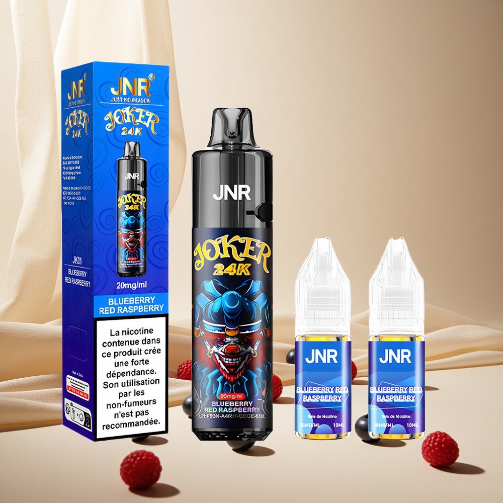 Blueberry Red Raspberry JNR Joker 24K Puffs wholesale vapes Ireland Refillable Pod