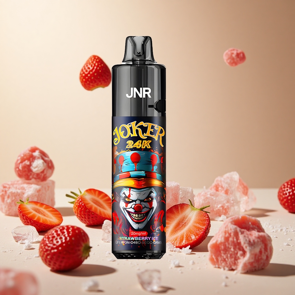 Strawberry Ice JNR Joker 24K Puffs Disposable Vape wholesale vapes Ireland 800mAh Battery