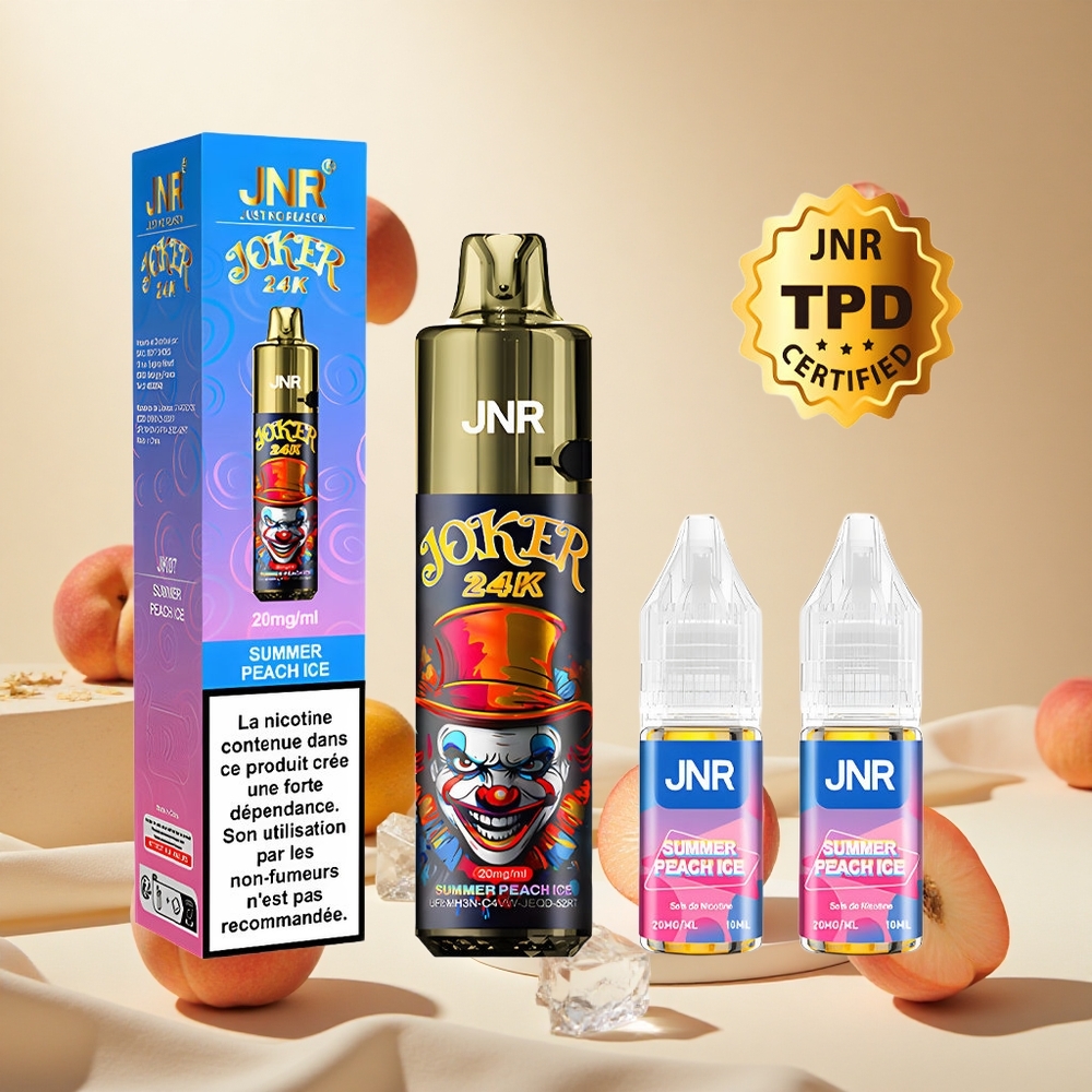 Summer Peach Ice JNR Joker 24K Puffs wholesale vapes Ireland with 800mAh Battery