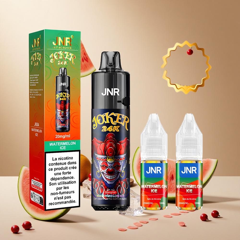 Watermelon Ice JNR Joker 24K Puffs wholesale vapes Ireland Refillable Pod