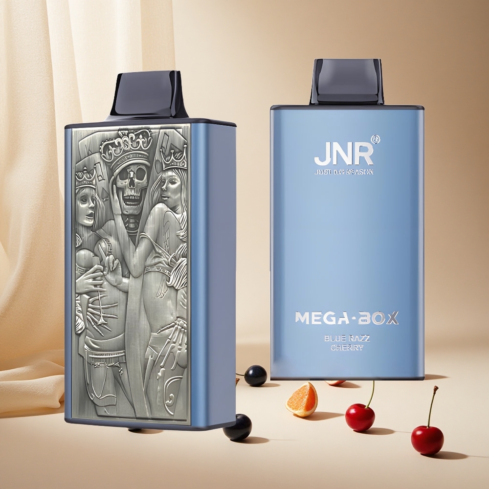 Blue Razz Cherry JNR Mega Box 25000 Puffs wholesale vapes Ireland Dual Mesh Coil