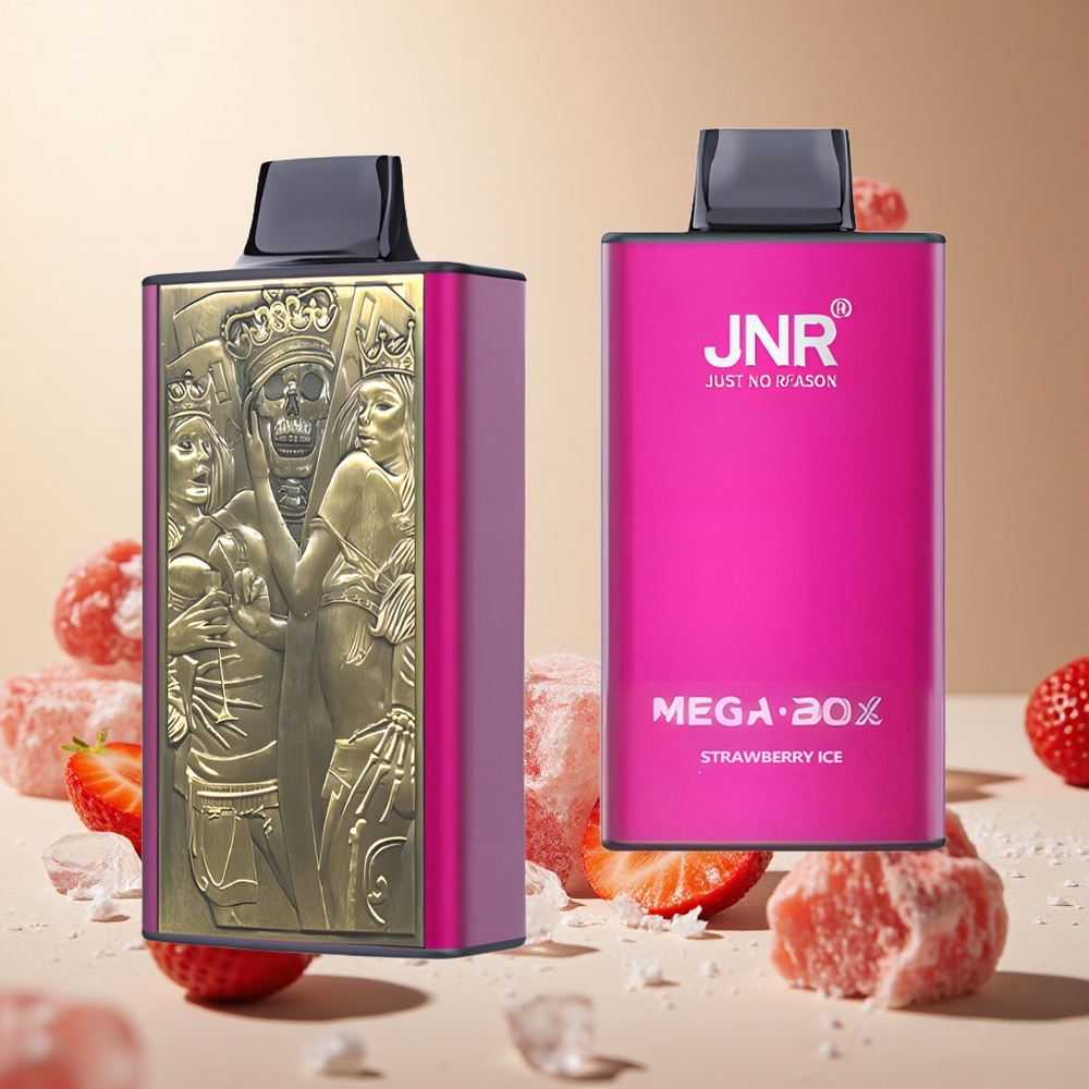 Strawberry Ice JNR Mega Box 25000 Puffs wholesale vapes Ireland Dual Mesh Coil
