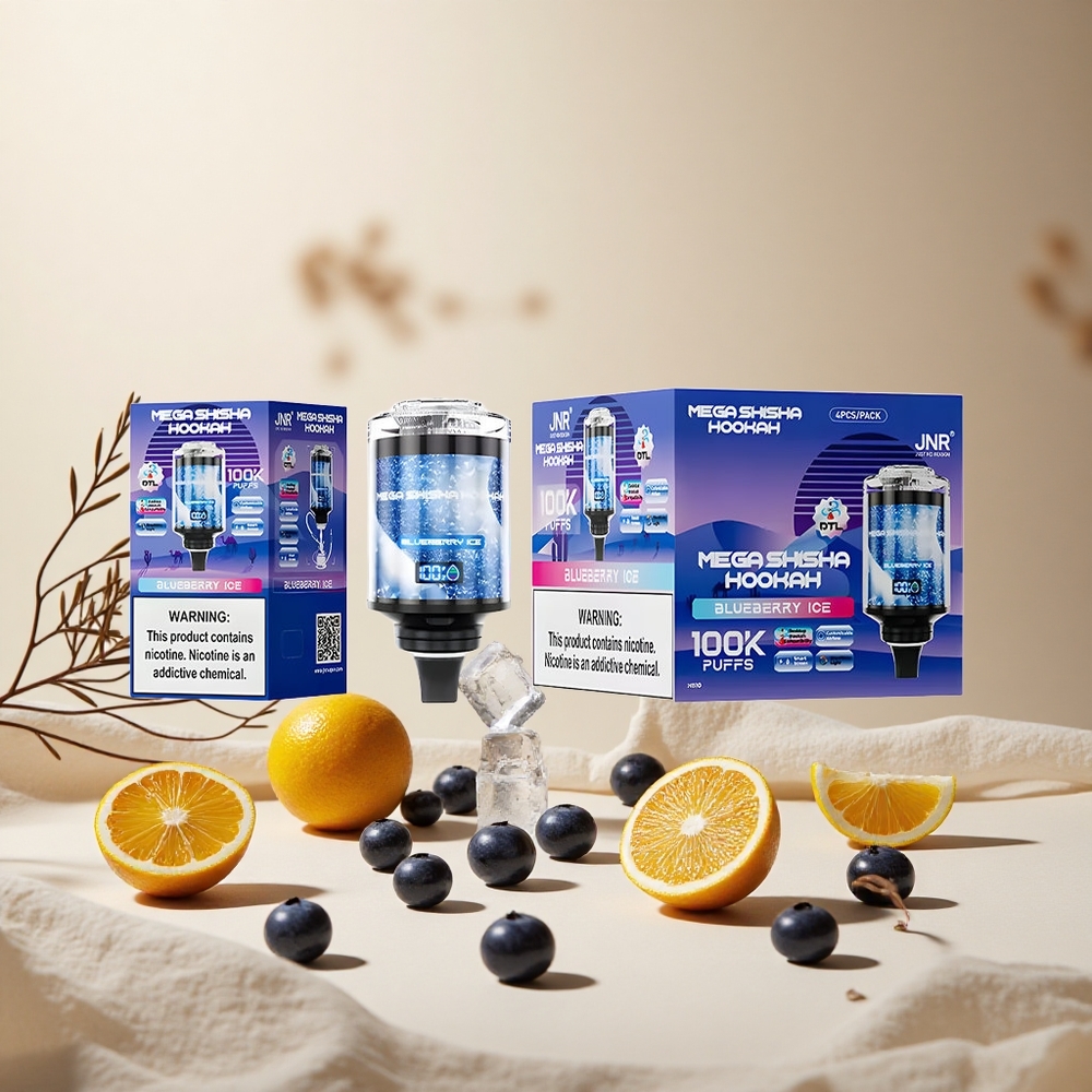 Blueberry Ice JNR Mega Shisha Hookah 100K 100000 Puffs wholesale vapes Ireland Desktop Compatibility