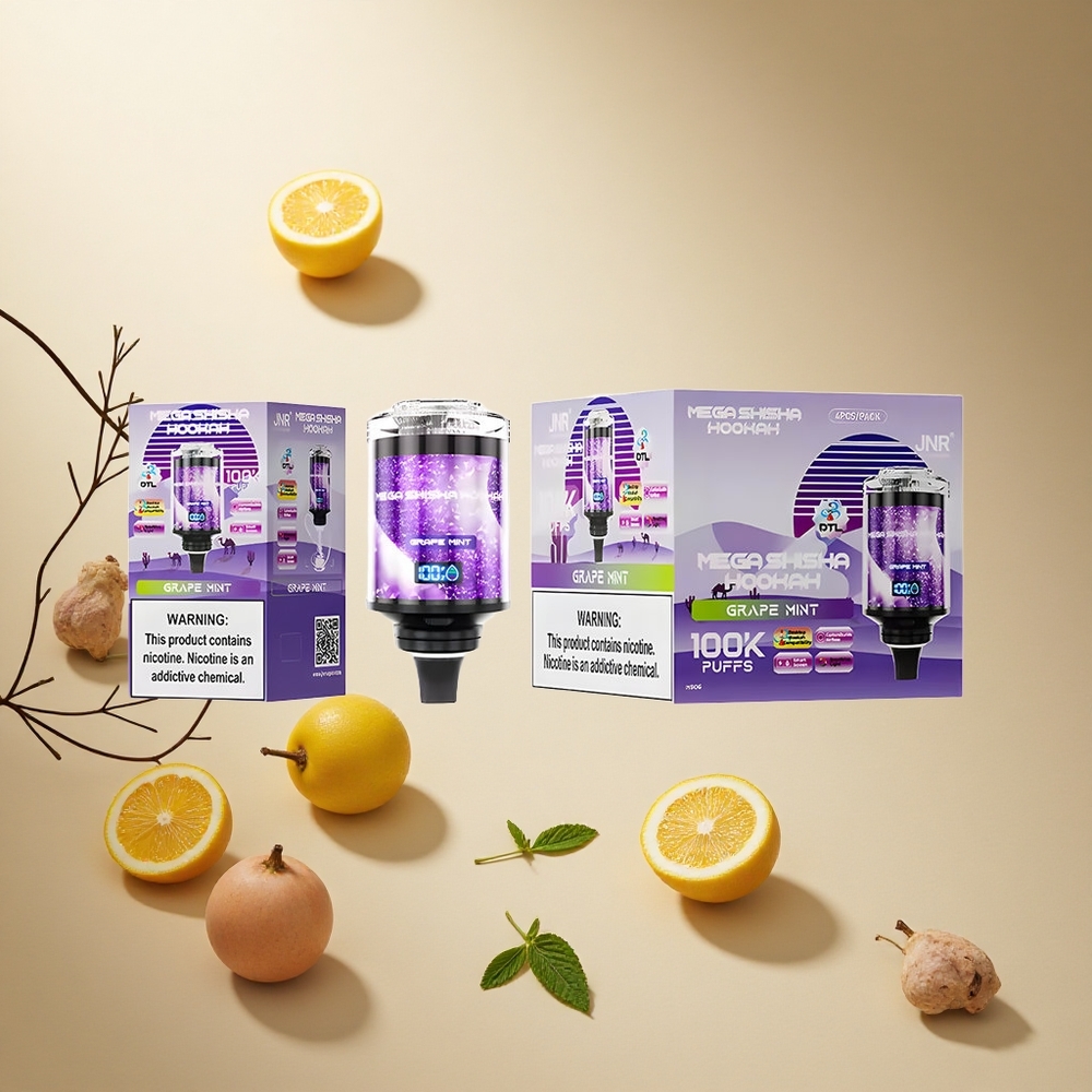 Grape Mint JNR Mega Shisha Hookah 100K Wholesale Vapes Ireland Desktop Compatibility