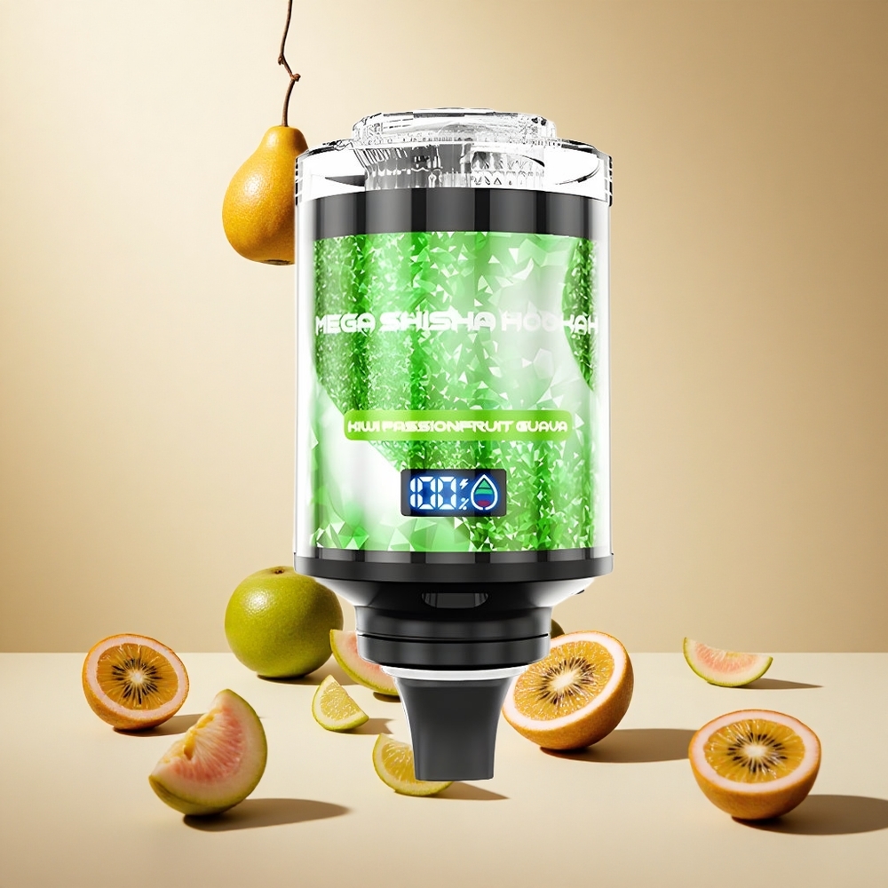 Kiwi Passionfruit Guava JNR Mega Shisha Hookah 100K Puffs wholesale vapes Ireland Desktop Compatibility Type-C Fast Charging