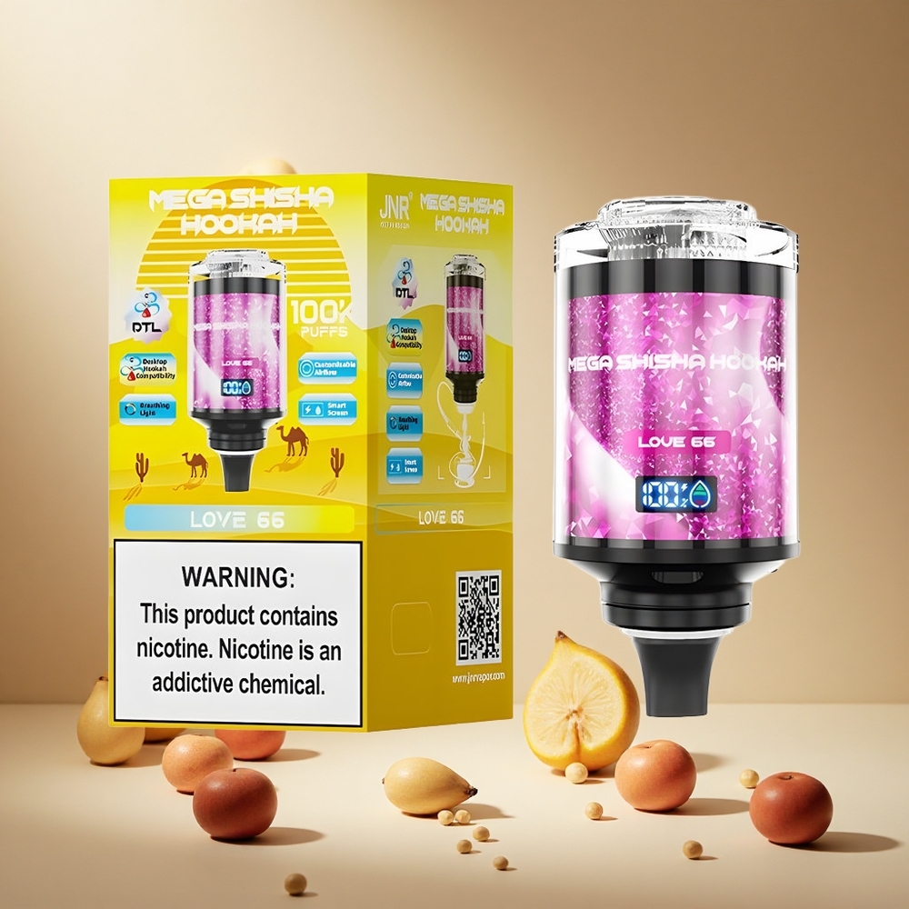 Love 66 JNR Mega Shisha Hookah 100K Desktop Compatibility wholesale vapes Ireland Interactive Smart Screen