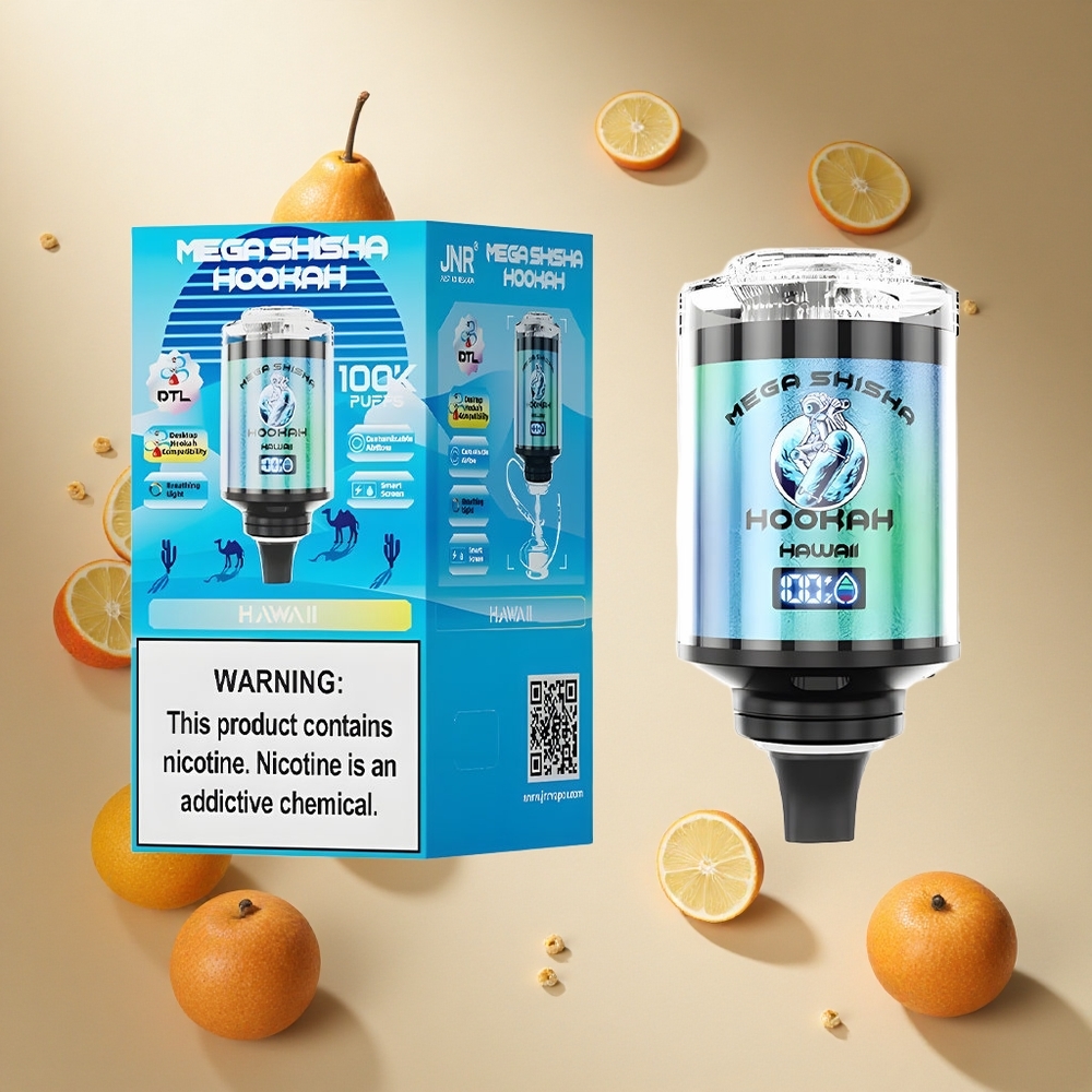 Tropical Breeze JNR Mega Shisha Hookah 100K Puffs 60ml e-Liquid Capacity wholesale vapes Ireland Desktop Compatibility