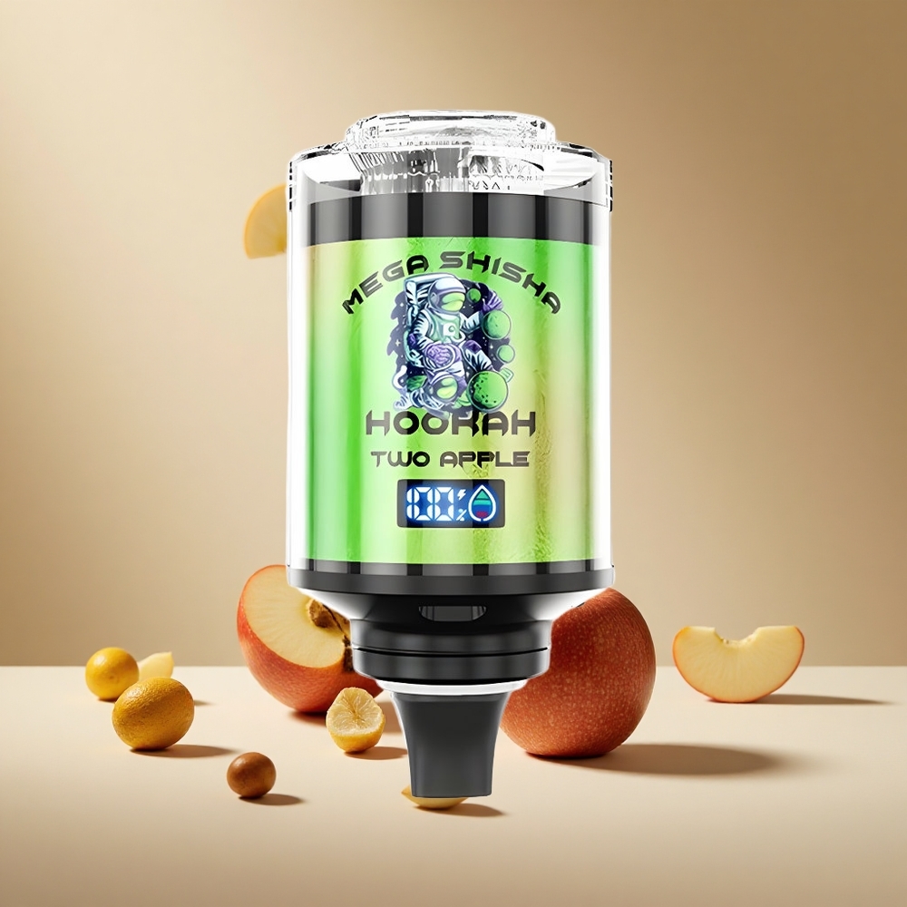Two Apple JNR Mega Shisha Hookah Desktop Compatibility 100K Puffs wholesale vapes Ireland 2200mAh Battery